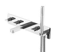 Steinberg Série 230 robinetterie de baignoire, 5 trous, set complet, encastré, saillie 170mm, 2302692