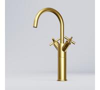 Steinberg Série 250 Mitigeur de lavabo, haut, pivotant, deux poignées, avec vidage, saillie 155mm, 2501550BG, Couleur: Or brossé