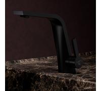 Steinberg Serie 260 mitigeur lavabo 26010001S projection 158 mm, noir mat, avec garniture de vidage 1 1/4"