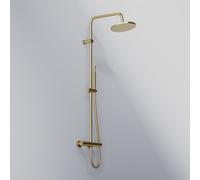 Steinberg SÃ©rie 340 Set de douche, avec robinetterie thermostatique, EasyClean, douchette Ã main, 3402721, Coloris: Or brossÃÂ© - 3402721BG