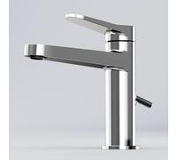 Steinberg Série 340 Mitigeur de lavabo, saillie 126mm, avec garniture découlement, 3401000, Couleur: chrome