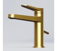 Steinberg Série 340 Mitigeur de lavabo, saillie 126mm, avec garniture découlement, 3401000, Farbe: Or brossÃ©