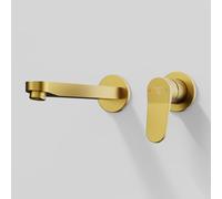 Steinberg Série 340 Mélangeur lavabo mural, saillie 200mm, pour corps dencastrement, 34018143, Farbe: Or brossé