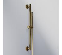 Steinberg Série 340 Garniture de douche, y compris douchette à main et flexible de douche, barre de douche 600mm, 3401600BG, Couleur: Or brossÃ©