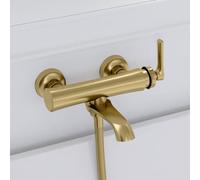 Steinberg Série 350 robinetterie de baignoire, montage apparent, saillie 205mm, 2 consommateurs, 3501100BG, Couleur: Or brossÃ©