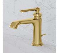 Steinberg Série 350 robinetterie de lavabo, avec garniture découlement, saillie 130mm, 3501000BG, Couleur: Or brossÃ©
