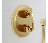 Steinberg série 350 robinetterie de douche/bain, set de montage final, thermostat encastré, 2 consommateurs, 3, 35041333BG, Couleur: Or brossé
