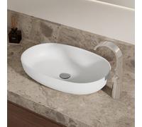 Steinberg SÃ©rie 440 lavabo Ã poser, ovale, 600x400x130mm, SolidSurface, sans trou pour robinet, sans trop-plein, 4406116, Coloris: Blanc mat - 4406116W