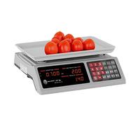 Steinberg Balance de contrôle Électronique Professionnelle SBS-PW-402EP (Non Homologuée, 0-40 kg, ±2 g, 33.7x23 Cm, 6 Écrans, 7 Espaces Mémoire, Plateau ABS)