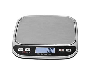 Steinberg Crochet Balance de Table Digitale SBS-TW-500/10G (500 g / 0,01 g, plateau de pesée 13 x 10 cm, plage de pesée de jusqu'à 500 g, inox, écran LCD de haute qualité, pré-calibrée)