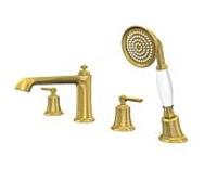 Steinberg Série 350 robinetterie de baignoire, 4 trous, saillie 205mm, montage sur bord de baignoire, 0, 3502400BG, Couleur: Or brossÃ©