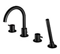 Steinberg Robinetterie baignoire Série 100 1002400S 4 trous montage sur bord saillie 192 mm noir mat