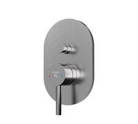 Steinberg Série 100 Mitigeur bain/douche, set de finition, encastré, 2 consommateurs, 10021033BGM, Couleur: Brushed Gun Metal