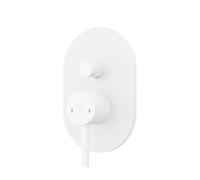 Steinberg Série 100 Mitigeur bain/douche, set de finition, encastré, 2 consommateurs, 10021033W, Couleur: Blanc mat