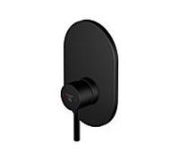 Steinberg Serie 100 mitigeur de douche 10022433S encastré, avec plaque de recouvrement 120 x 185 mm, noir mat