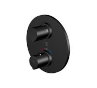 Steinberg Série 100 robinetterie de douche/bain, set de montage final, encastré, deux consommateurs, 10041333S, Couleur: Noir Mat