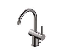 Steinberg Série 100 robinetterie de lavabo, avec garniture découlement, saillie : 155mm, 1001500BGM, Couleur: Brushed Gun Metal