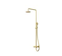 Steinberg Série 100 Système de douche, thermostat, pomme de douche pluie ronde, douchette à main, 10027212BG, Couleur: Or brossÃ©