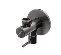 Steinberg Série 100 Vanne d'angle, G1/2, avec raccord 3/8 pour tuyau flexible, 1001640BGM, Couleur: Brushed Gun Metal
