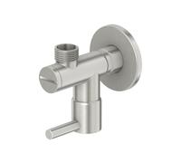 Steinberg Série 100 Vanne d'angle, G1/2, avec raccord 3/8 pour tuyau flexible, 1001640BN, Couleur: Nickel brossé