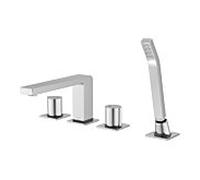 Steinberg Serie 120 mitigeur bain 4 trous 12024021 projection 205mm, avec inverseur et douchette extractible, chromé