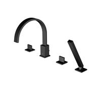 Steinberg Série 135 robinetterie de baignoire, 4 trous, montage sur bord de baignoire, saillie 210 mm, 1352402S, Couleur: noir mat