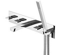 Steinberg Serie 160 baignoire 5 trous 1602692 à encastrer, saillie 170mm, avec inverseur et douchette, chromé