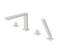 Steinberg Série 160 robinetterie de baignoire, 4 trous, montage sur bord de baignoire, saillie 210mm, 1602402BN, Couleur: Nickel brossé