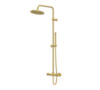Steinberg Série 171 Système de douche, set complet avec thermostat, douche de tête et douchette à main, 1712721BG, Couleur: Or brossÃ©