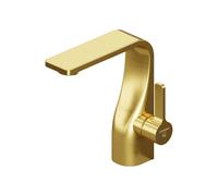 Steinberg Série 230 Mitigeur monocommandé pour lavabo, avec cartouche céramique, tubes flexibles, avec vidage, saillie 112mm, 23010002BG, Couleur: Or brossÃ©