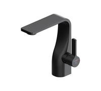 Steinberg Série 230 Mitigeur monocommandé pour lavabo, avec cartouche céramique, tubes flexibles, sans vidage, saillie 112mm, 23010102S, Couleur: Noir mat