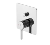 Steinberg Serie 230 robinetterie de bain 23021033 à encastrer, avec plaque de recouvrement 165 x 165 mm, avec inverseur, chromé