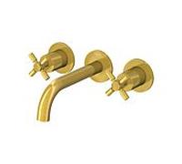 Steinberg Série 250 robinetterie de lavabo, set complet, 3 trous, incl. corps dencastrement, saillie 195mm, 2501902BG, Couleur: Or brossÃ©