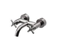 Steinberg Série 250 robinetterie de baignoire, montage en saillie, poignée double, 2 consommateurs, saillie 203mm, 2501100BGM, Couleur: Brushed Gun Metal