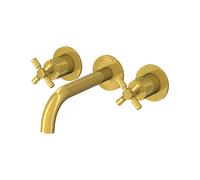 Steinberg Série 250 robinetterie de lavabo, set complet, 3 trous, incl. corps dencastrement, saillie 195mm, 2501902BG, Couleur: Or brossÃ©