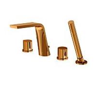 Steinberg robinetterie baignoire Série 260 2602400RG 4 trous montage sur bord saillie 200mm Or rose