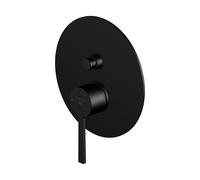 Steinberg Serie 260 set de finition 26021033S avec plaque de recouvrement Ø 185 mm, robinetterie de baignoire, avec inverseur, noir mat