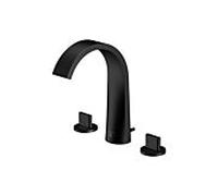 Steinberg Série 280, robinetterie de lavabo, 3 trous, avec vidage, saillie 155mm, 2802000S, Couleur: noir mat