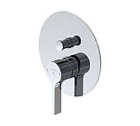 Steinberg Série 280 Mélangeur douche/bain, Set de finition, encastré, 2 consommateurs, rond, 28021033, Couleur: chrome