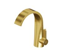 Steinberg Série 280 Mitigeur de lavabo, commande latérale, avec garniture découlement, saillie 155mm, 2801000BG, Couleur: Or brossÃ©