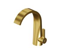 Steinberg Série 280 Mitigeur de lavabo, commande latérale, sans garniture découlement, saillie 155mm, 2801010BG, Couleur: Or brossÃ©