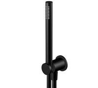 Steinberg Série 340 Garniture de douche à main, incl. coude de raccordement de douche intégré, flexible de douche, support, 3401670S, Couleur: Noir Mat
