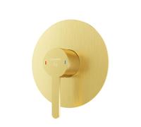 Steinberg Série 341 Kit de montage final, pour mitigeur monocommande de douche, avec plaque de recouvrement ø 135mm, 34122503BG, Couleur: Or brossÃ©