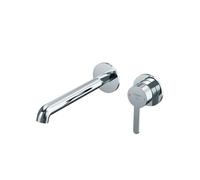 Steinberg Série 341 Mitigeur monocommande mural pour lavabo, montage final avec cartouche céramique, saillie 190mm, 34118143, Couleur: chrome