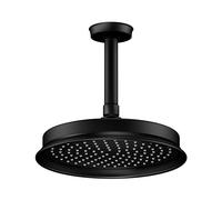 Steinberg Série 350 Set de douche de tête, rond. Bras de douche, montage au plafond, 0, 3501580S, Couleur: noir