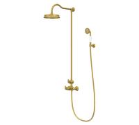 Steinberg Système de douche Série 350 3502721BG – set complet, mitigeur thermostatique – Or brossé