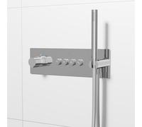 Steinberg Série 390 Mitigeur de douche/bain, thermostat encastré, douchette à main incluse, flexible de douche, 4 consommateurs, 39042422, Couleur: chrome