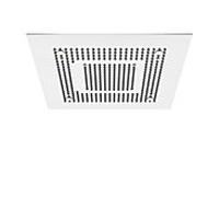 Steinberg Serie 390 Rain Panneau de pluie 3906622 600x600mm, avec LED, pour plafond encastré, en acier inoxydable poli