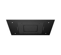 Steinberg Sensual Rain Panneau de pluie, éclairage LED, set complet, encastrement au plafond, 3 jets, Easy-Clean, 600x800mm, 3906832S, Couleur: noir mat