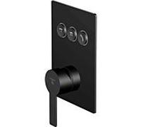 Steinberg Série 390 Mitigeur de douche/bain, 3/4, avec Pushtronic, 3 consommateurs, 39022313S, Couleur: Noir Mat
